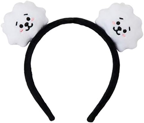 SHUANGCONG BT21 Elastic Hair Band Cartoon Headband Bangtan Boys Fans Plush Accessories White