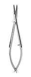 Peak Products Facial Hair Scissors, Eyebrow Trimmer, Grooming Scissors for Shaping, Ear, Nose, Nostril & Mustache Trimming for Men & Women, Leatherette Case (4.5", Stainless Steel, Rounded Tip)