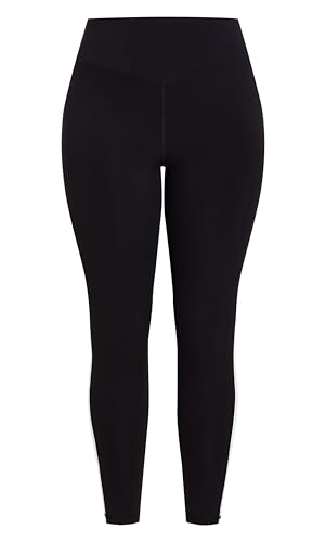 AVENUE PLUS SIZE LEGGING COLOURBLOCK, IN BLK/SAPPHIRE, SIZE, 20