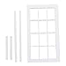 1:12 Dollhouse Miniature Wooden 12-pane Window Frame White