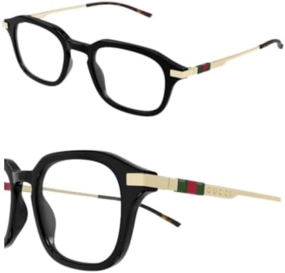 Amazon.com: Gucci Octagonal Eyeglasses GG0396O 001 Gold/Black