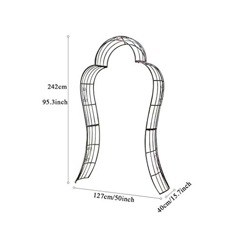 CJSWT Rosenbogen, Garten Rankhilfe Kletterpflanzen, Torbogen Metall, wetterfest, Indoor/Outdoor, Toll für Hinterhof… – Bild 4
