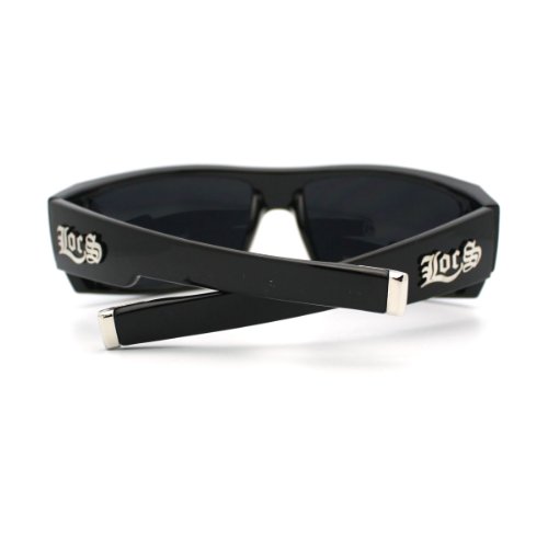 Locs Men's Original All Black Hardcore Sharp Square OG Sunglasses