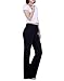 HDE Womens Cotton Pajama Pants Wide Leg Sleepwear Casual Loose Lounge PJ Bottoms,Black,Medium