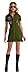 Secret Wishes US Navy Top Gun Flight Dress, Green Khaki, Medium