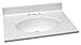 Design House 551267 25x19 Cultured Marble Single Bowl Vanity Top with Integrated Backsplash 4-in Centerset, 25