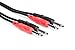 Hosa CSS-202 Dual 1/4" TRS to Dual 1/4" TRS Stereo Interconnect Cable, 2 Meters primary