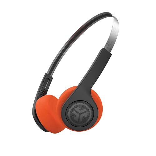 JLab, Rewind 2, Retro Wireless on-Ear Headphones, Bluetooth multipoint, EQ3, Google Fast Pair, Be Aware, Wireless Sharing, Black