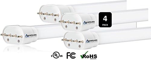 4-Pack Archipelago PLL BIAX LED, 2ft, 19W (50/55W Equivalent), 4100K (Bright White), Plug & Play Ballast Compatible, Frosted Lens, Works with Electronic Ballasts, UL Listed