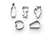 Fox Run Brands Wine & Cheese Cookie Cutter Set, Metallic