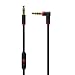 Haoos 3.5mm Replacement Monster Headphone Audio Cable with In-Line Remote, Microphone for Monster NCredible N-Ture, Roc/iSport Freedom, Elements, Monster DNA/DNA PRO/DNA PRO 2.O, DJ, 24K(4.3FT,Black)