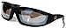 Night Driving Riding Padded Motorcycle Glasses 011 Black Frame with Yellow Lenses (Black - Mirror Lens)