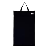 Large Hanging Wet Dry Bag for Baby Cloth Diapers or Laundry (Black)