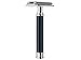 Muhle Closed Comb Double Edge Safety Razor, R106, Chrome Plated Metal, Black Resin