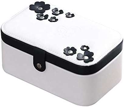 Zqz ジュエリーボックス Puレザー フロックボード ダブルストレージ フルベルベットカバー ポータブル 大容量 シンプル 11 ジュエリー 収納ボックス Zq 019 プリンセス 限定タイムセール 3色展開 ホワイト ガールズ 8cm 18 ハート