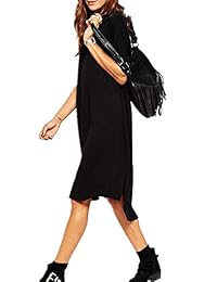 Blusa suelta de media manga para mujer, estilo casual, camiseta lisa de talla grande