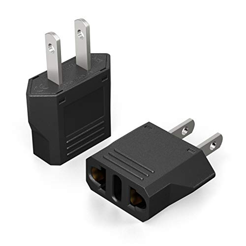 Unidapt US Canada Mexico Travel Plug Adapter, European to US Plug
