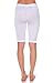 Emmalise Women's Capri 17 in Knee Length Bermuda Seamless Legging - White, One Size
