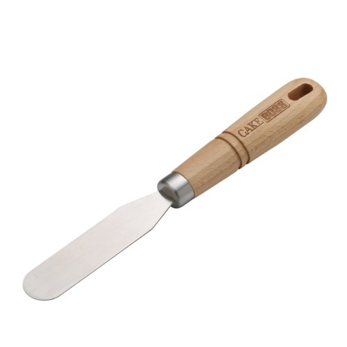 Cake Boss Wooden Tools and Gadgets 4.25-Inch Stainless Steel Icing Spatula