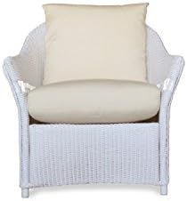 Lloyd Flanders 72202-001-727 Freeport Collection Lounge Chair in White Loom Finish, Yoko Mist