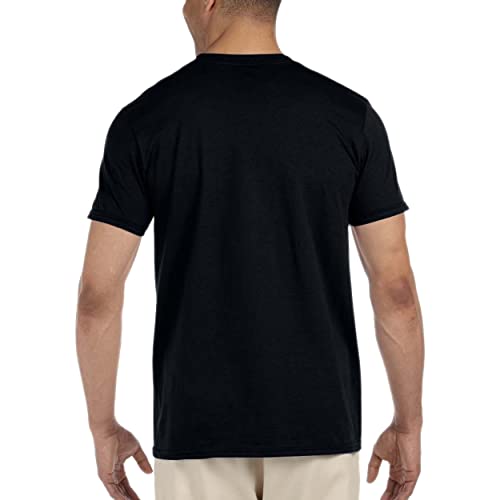 Gildan Men's Cotton Stretch Tshirts, Multipack, Black Soot (Crew 3