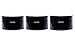 ultravioLeaf 50 ml (1.7 fl oz) 3-Pack Cosmetic Style Black Ultraviolet Glass Wide Mouth Screw Top Jar | Airtight Stash Container