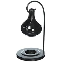 Fragrance Foundry 15146 Black Tear Drop Oil Warmer, Multicolor