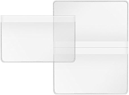 VELOFLEX 3274500 Double Cover, Credit Card Cover, Transparent, 89 x 114 mm, Pack of 20, Vaccination Certificate Cover