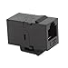 AllSmartLife 5-Pack CAT3 Female to Female RJ11/RJ12 Keystone Phone Jack Inline Coupler - Black