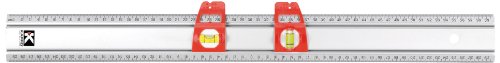 Kapro - 314 Set & Match Ruler - Layout and Marking Tool - Sliding Vials with ⅛ English Gradations - Includes Two Slide & Lock Vials, Zero-Center Scale, and Anti-Slip Feature - Aluminium - 48 Inch