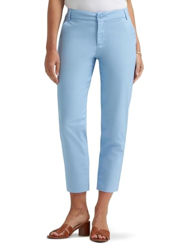 Lee Women's Wrinkle Free 23" Capri Pant, Sea Mist, 12