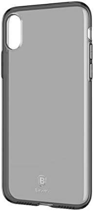 For iPhone X Case, Baseus Simple Series Transparent Lightweight Shockproof Anti-scratching Esthetic Protective Soft TPU Back Cover Case For iPhone X (Transparent Black)