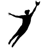 Baseball Wall Decal Sticker 17 - Sports Silhouette Decoration Mural - 12 in. Black