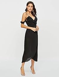 Escalier vestido maxi para mujer, con hombros descubiertos, floral, alto y bajo