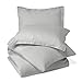 Nestl Light Grey California King Duvet Cover Sets - Soft Double Brushed Cal King Duvet Cover, 3 Piece, with Button Closure, 1 Duvet Cover 104x98 inches and 2 Pillow Shams