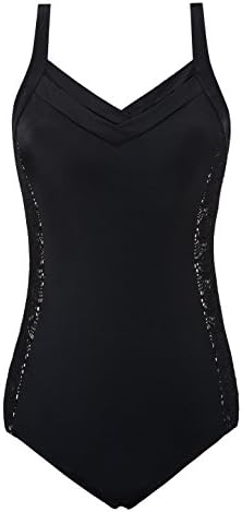 Saejous V Neck Modest Sliming Hollow Out One Piece Crochet Adjustable Straps Swimwear