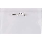 JAM PAPER Plastic Name Tags with Pin - 3 5/8 x 2 1/4 - Clear - 24/Pack