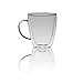 Large Double Walled Glass Coffee Mugs 16 oz, Set of 2, Dishwasher & Microwave Safe Insulated Glass Cups for Coffee, Tea or Cold Drinks by Summit One