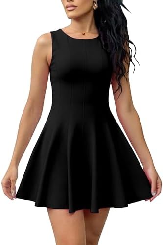 Amazon.com: RUMIA Black Dresses for Women Casual 3/4 Sleeve A-Line Boat  Neck Mini Dress XS : Clothing, Shoes & Jewelry