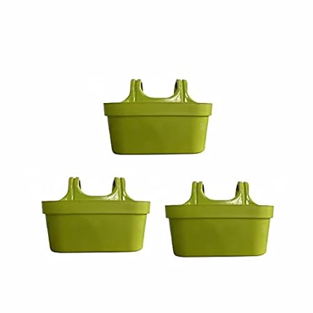 Kraft Seeds All New Double Hook Railing Hanging Planters with Quirky Design and Bright Colours for Railings and Terrace Garden Use 