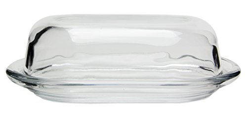 Traditional Glass Butter and Cheese Dish