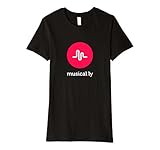 Women's 'musical.ly' T-Shirt (Black - Fitted Cut) Small Black