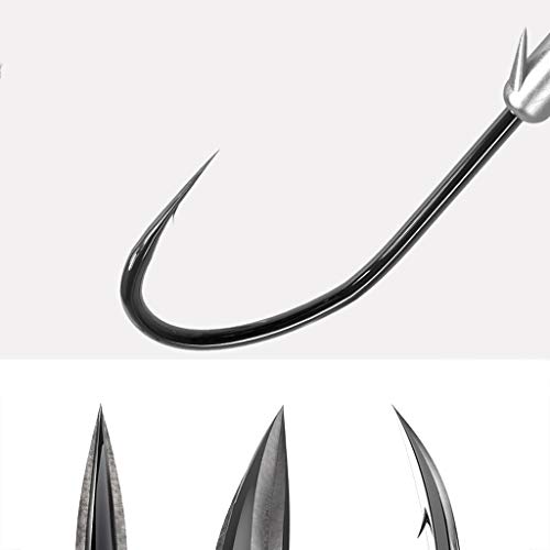 Liangzishop Fischhaken 50pcs / Packung Runde Jig Haken Angelhaken Mehrzweckbleikopfhaken for Salzwasser Süßwasser Angeln… – Bild 6