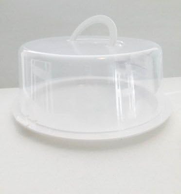 Reusable Lightweight Transparent Cake & Food Carrier with Lift Handle, Set of 3