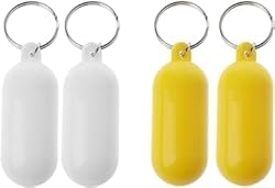 2 Pcs Yellow Floating Keychain Pills-Shape Float
