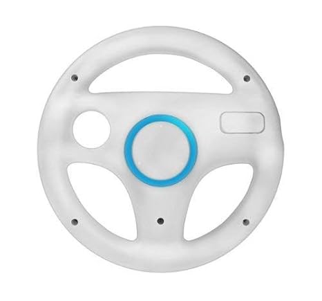 Lenkrad Racing Wheel für Nintendo Wii und Wii U Mario Kart Weiß 1 Stücke Wii Wheel Weiß
