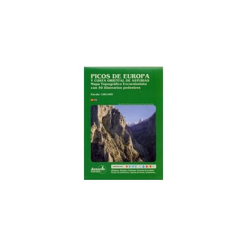 Picos de Europa y costa oriental de Asturias: mapa topográfico excursionista a escala 1:80000 Picos de Europa y costa oriental de Asturias: mapa topográfico excursionista a escala 1:80000
