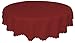 EcoSol Designs - Microfiber Damask Waterproof Stain Resistant Round Tablecloth, Wrinkle-Free, Versatile and Functional Dining Tablecloth, Wine-Color, Foliate Design, 60 inches Diameter