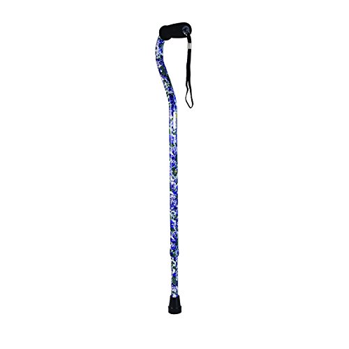 Briggs Offset Foam Grip, Offset Cane, Purple Flowers