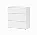 Tvilum Bright 3 Drawer Wide Chest in White